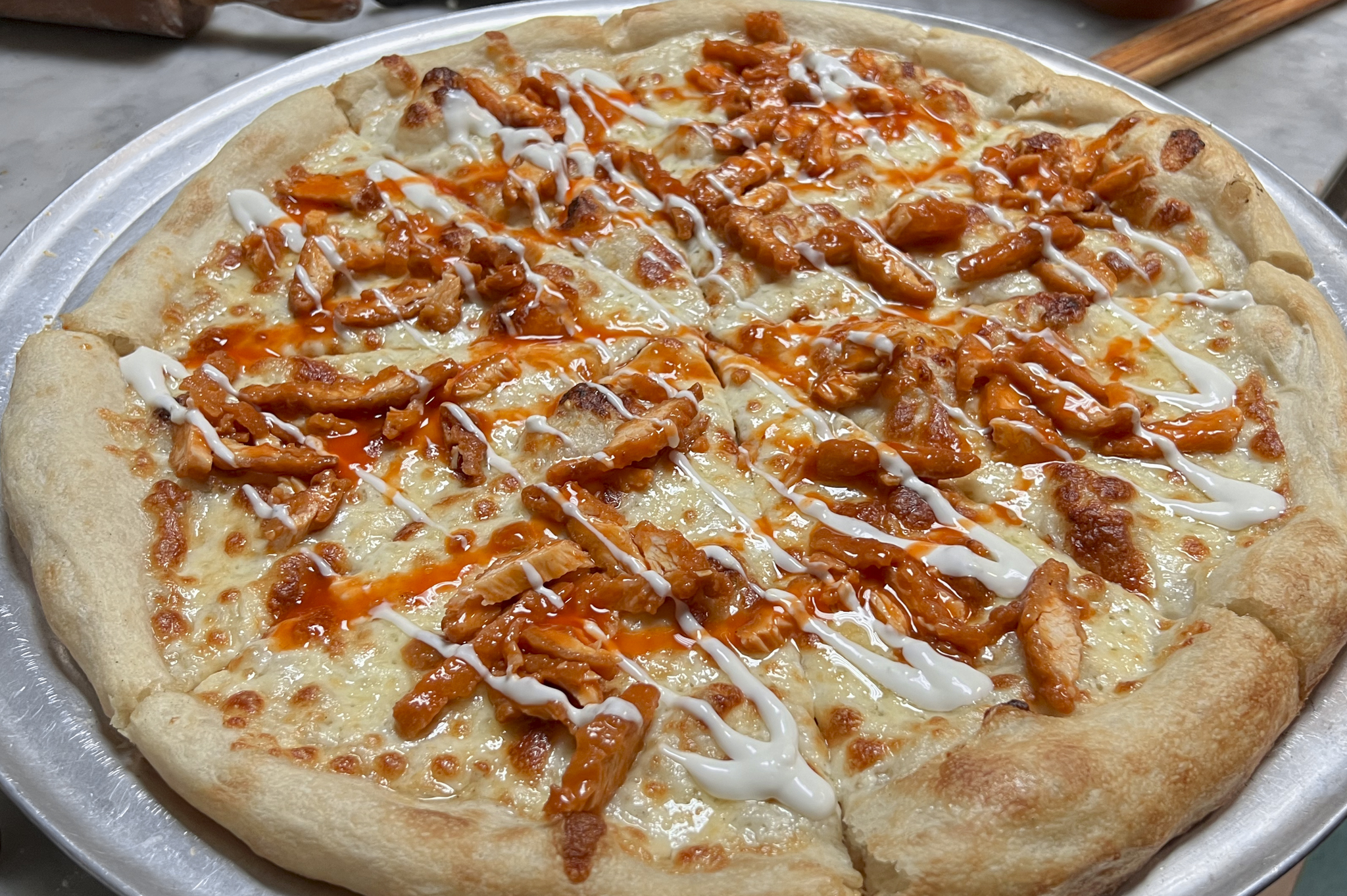 Buffalo Chicken Pizza clayton sicilia pizza